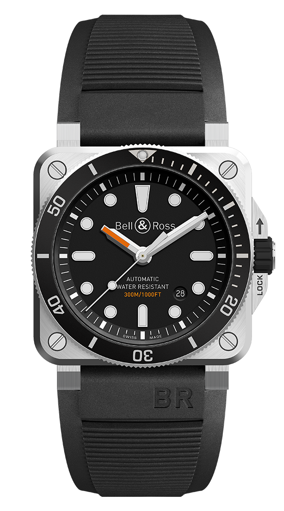 2025 Bell & Ross BR 03-92 Diver Black Steel 42 BR0392-D-BL-ST/SRB