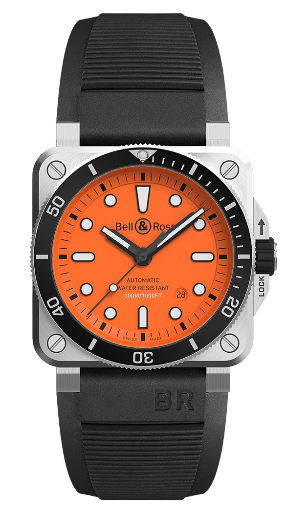 2019 Bell & Ross BR 03-92 Diver Orange 42 BR0392-D-O-ST/SRB